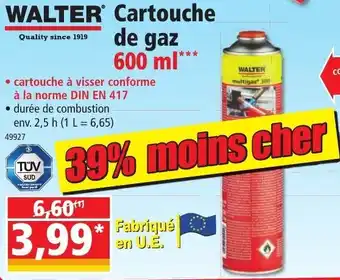 Norma WALTER cartouche de gaz offre