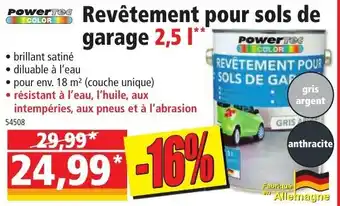 Norma Revêtement pour sols de garage offre