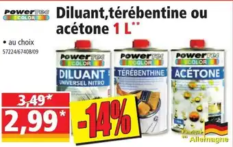 Diluant, térébentine ou acétone 1 L