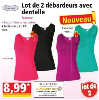 Norma Lot de 2 débardeurs avec dentelle offre