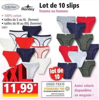 Norma Lot de 10 slips offre