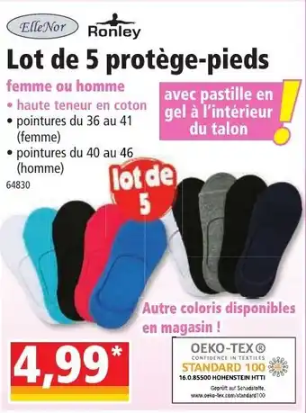 Norma Lot de 5 protège-pieds offre