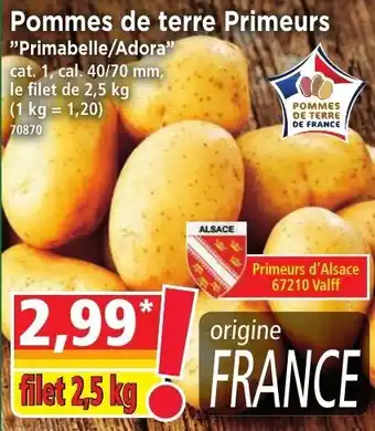 Norma Pommes de terre primeurs offre