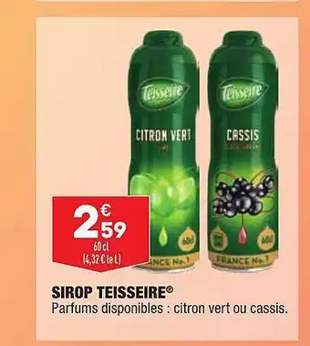 ALDI Sirop Teisseire offre