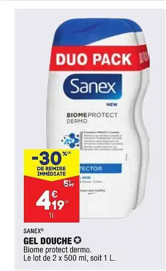ALDI Gel Douche Sanex offre