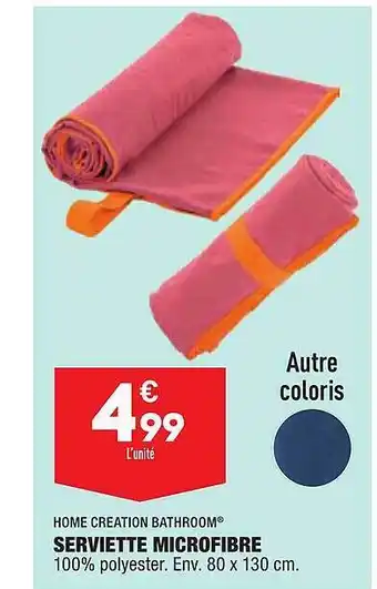 ALDI Serviette Microfibre Home Creation Bathroom offre