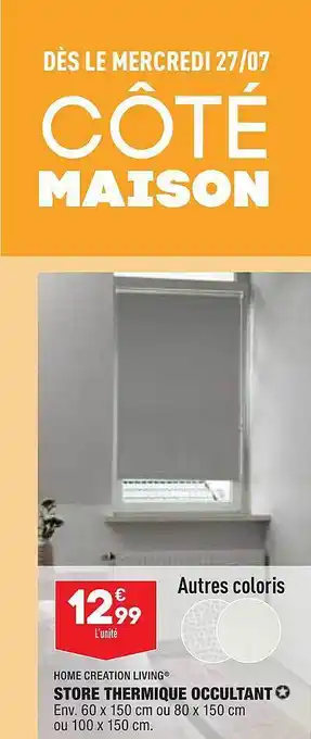 ALDI Store Thermique Occultant Home Creation Living offre