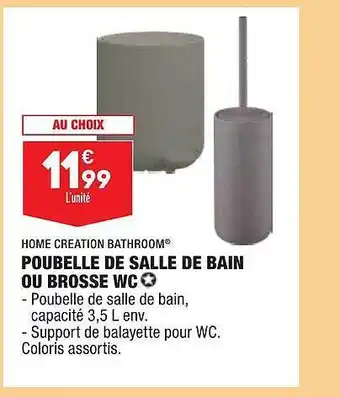 ALDI Poubelle De Salle De Bain Ou Brosse Wc Home Creation Bathroom offre