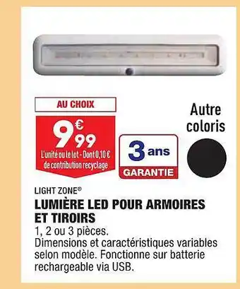 ALDI Lumière Led Pour Armoires Et Tiroirs Light Zone offre