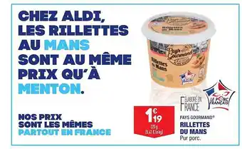 ALDI Rillettes Du Mans Pays Gourmand offre