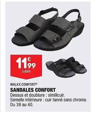 ALDI Sandales Confort Walkx Comfort offre