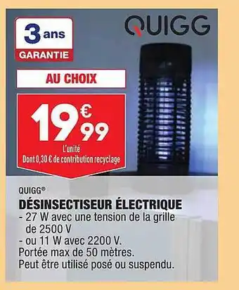 ALDI Désinsectiseur électrique Quigg offre