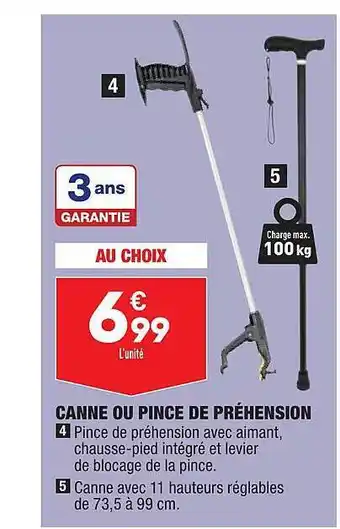 ALDI Canne Ou Pince De Préhension offre