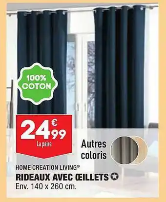 ALDI Rideaux Avec œillets Home Creation Living offre