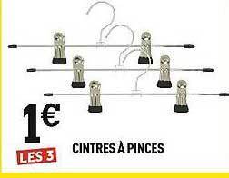 Centrakor Cintres à Pinces offre