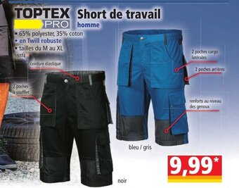 Norma TOPTEX short de travail offre
