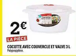 Centrakor Cocotte Avec Couvercle Et Valve 3l offre