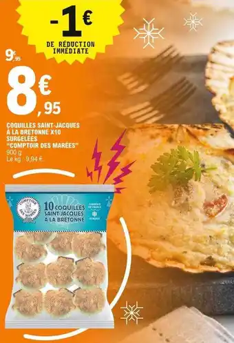 E.Leclerc Coquilles Saint-jacques à La Bretonne X10 Surgelées offre