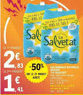 E.Leclerc Eau Minérale Naturelle Gazeuse offre