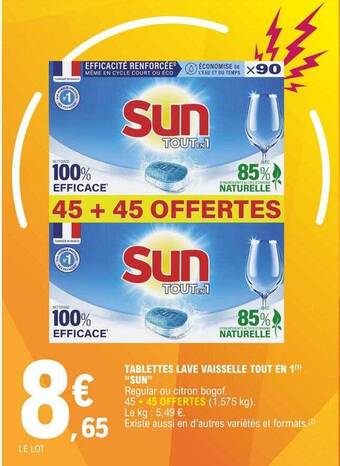 E.Leclerc Tablettes Lave Vaisselle Tout En 1 offre