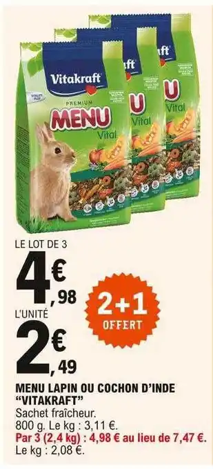 E.Leclerc Menu Lapin Ou Cochon D'inde offre