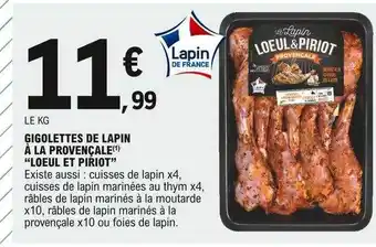 E.Leclerc Gigolettes De Lapin à La Provençale offre