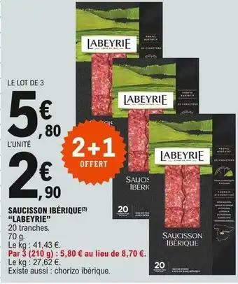 E.Leclerc Saucisson Ibérique offre