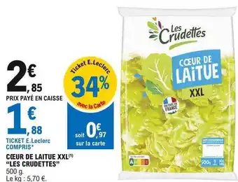 E.Leclerc Cœur De Laitue Xxl offre