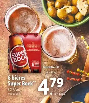 Lidl 6 bières super bock offre