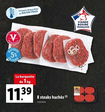 Lidl 8 steaks hachês offre