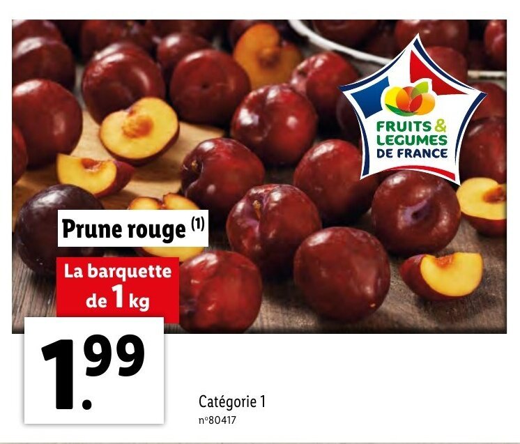 Promo Prune rouge chez Lidl