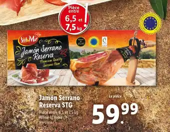Lidl Jamón serrano reserva STG offre