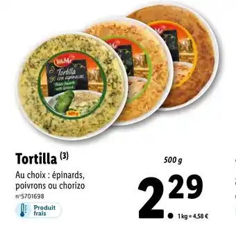 Lidl Tortilla offre