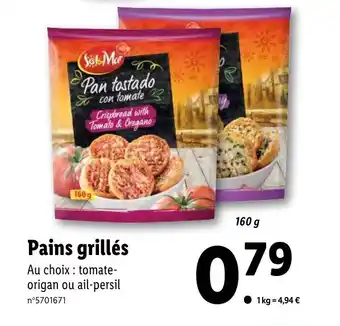 Lidl Pains grillés offre