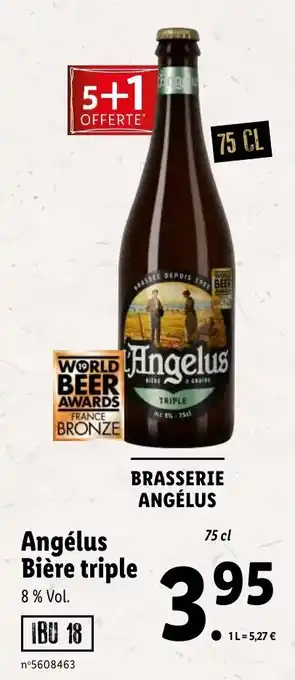 Lidl Angélus bière triple offre