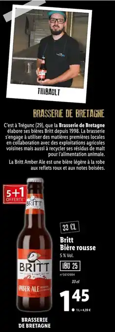 Lidl Britt bière rousse offre