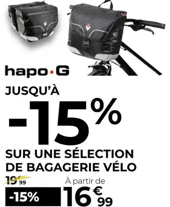 Feu Vert Hapo-g sélection de bagagerie vélo offre