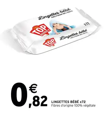 Intermarché Lingettes bébé x72 offre