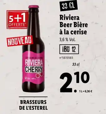 Riviera beer bière à la cerise