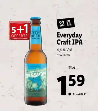 Lidl Everyday craft IPA offre