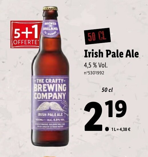 Promo Irish pale ale chez Lidl