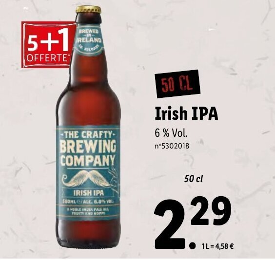 Promo Irish IPA chez Lidl