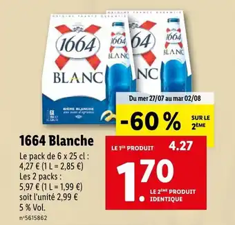 Lidl 1664 blanche offre