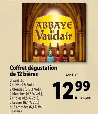 Lidl Coffret dégustation de 12 bières offre