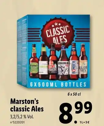 Lidl Marston's classic ales offre