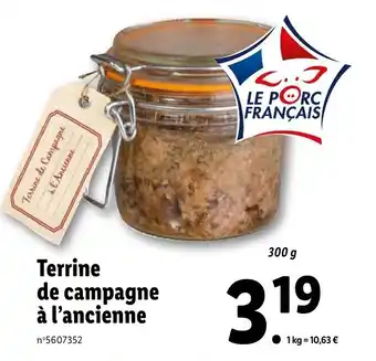 Lidl Terrine de campagne à l'ancienne offre