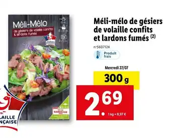 Lidl Méli-mélo de gésiers de volaille confits et lardons fumés offre