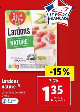 Lidl Lardons nature offre