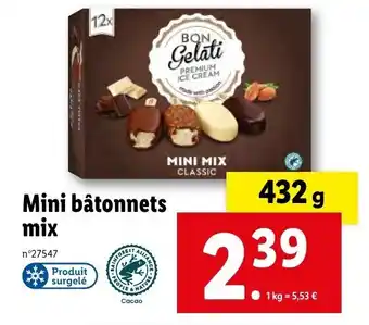 Lidl Mini bâtonnets mix offre
