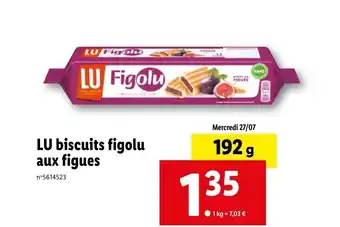Lidl LU biscuits figolu aux figues offre